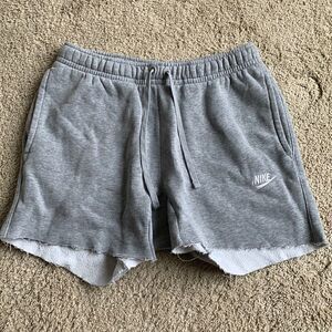 Nike Gray Tie Front Vintage Sweat Shorts with pockets small